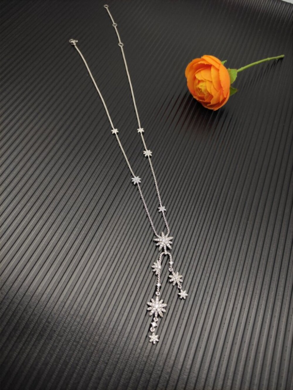 David Yurman Silver Starburst Cluster Necklace - Picture 5 of 5
